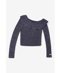 InstantFunk（インスタントファンク）の「【INSTANTFUNK】フリル オフショルダー ニットトップ（ニット/セーター）」