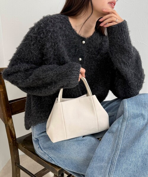 フェイクスエードミニトートバッグ（ショルダーバッグ）｜fredy emue