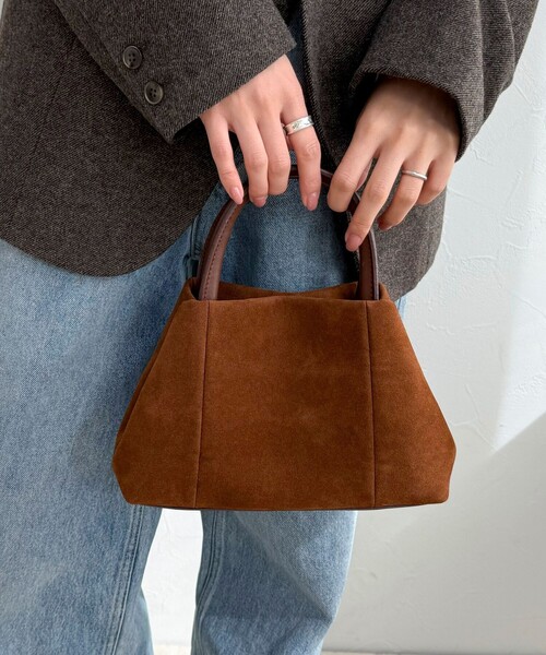 フェイクスエードミニトートバッグ（ショルダーバッグ）｜fredy emue