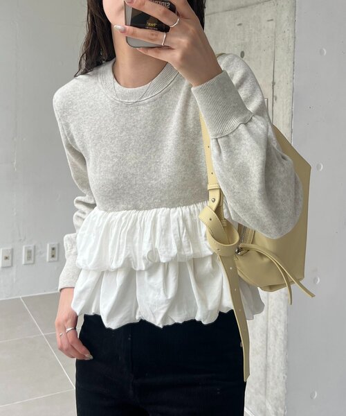 CAPRICIEUX LE'MAGE＊バルーンティアードプルオーバー セール】バルーンティアードプルオーバー（ニット/セーター