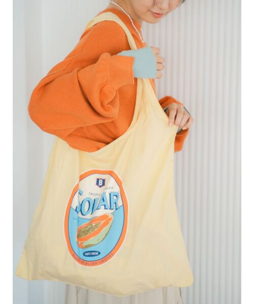 Ungrid（アングリッド）の「カラーロゴエコBAG（トートバッグ・レディース・イエロー/オレンジ/ブルー/グリーン/アイボリー・FREE）」の20枚目の写真