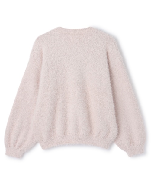 petit main LIEN（プティマインリアン）の「【親子リンク】シャギーニットカーディガン（カーディガン/ボレロ・レディース・チャコール/アイボリー/ライトピンク・F）」の8枚目の写真