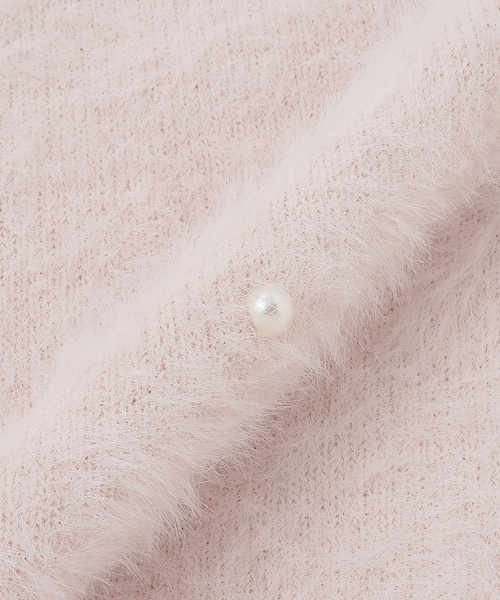 petit main LIEN（プティマインリアン）の「【親子リンク】シャギーニットカーディガン（カーディガン/ボレロ・レディース・チャコール/アイボリー/ライトピンク・F）」の11枚目の写真