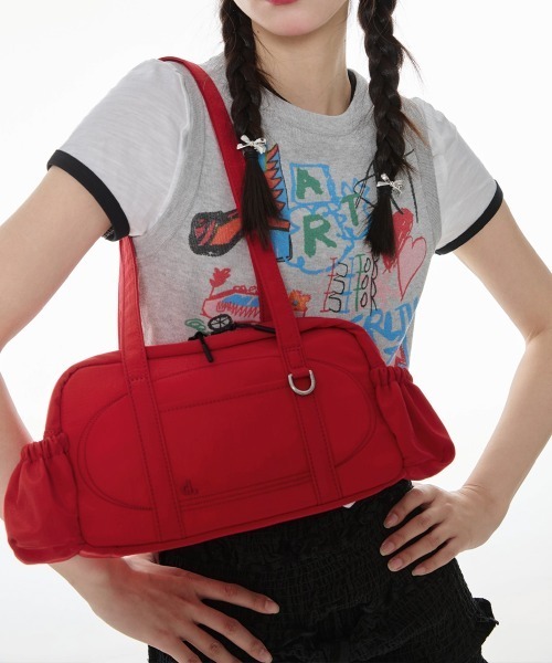 Miniministore（ミニミニストア）の「ナイロントートバッグ ミニボストンバッグ（トートバッグ・レディース・ブラック/ミント/ブラウン/ピンク/レッド・FREE）」の5枚目の写真
