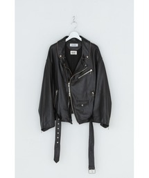 LEATHER W RIDERS BLOUSON