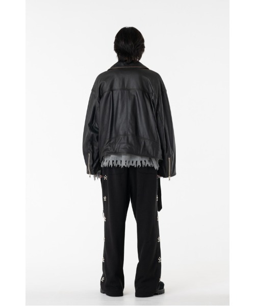 DISCOVERED(ディスカバード)の「LEATHER W RIDERS BLOUSON(ライダースジャケット・メンズ・ブラック・LARGE/SMALL)」の8枚目の写真