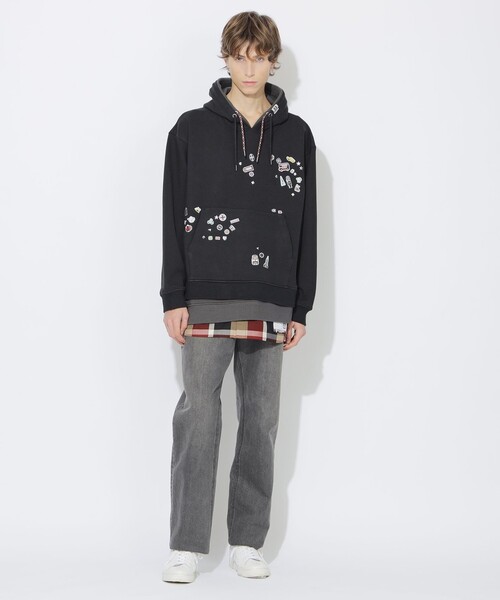 BLACK LABEL CRESTBRIDGE(ブラックレーベル・クレストブリッジ)の「【Maison MIHARA YASUHIRO】【一部店舗限定】コラボレイヤードフーディー(パーカー・メンズ・ブラック・XL/M/L)」の2枚目の写真