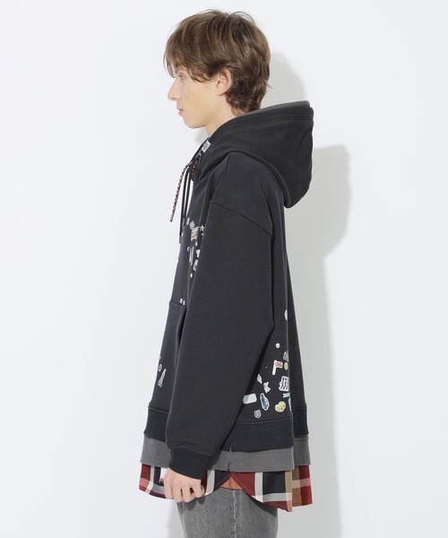 BLACK LABEL CRESTBRIDGE(ブラックレーベル・クレストブリッジ)の「【Maison MIHARA YASUHIRO】【一部店舗限定】コラボレイヤードフーディー(パーカー・メンズ・ブラック・XL/M/L)」の3枚目の写真
