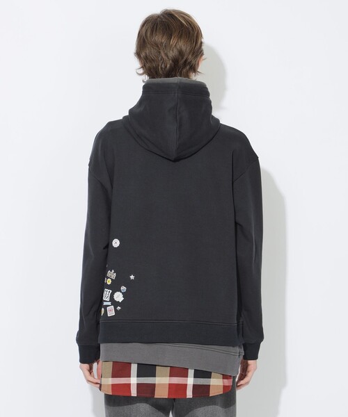 BLACK LABEL CRESTBRIDGE(ブラックレーベル・クレストブリッジ)の「【Maison MIHARA YASUHIRO】【一部店舗限定】コラボレイヤードフーディー(パーカー・メンズ・ブラック・XL/M/L)」の4枚目の写真