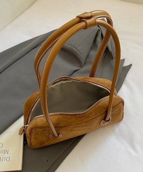 almo（アルモ）の「【portulaca】スウェード調ミニボストンBAG（ボストンバッグ・レディース・キャメル/ボルドー/ブラウン/ブラック・FREE）」の11枚目の写真