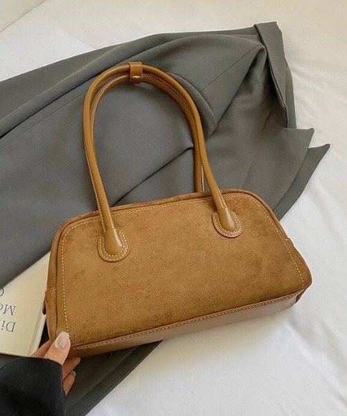 almo（アルモ）の「【portulaca】スウェード調ミニボストンBAG（ボストンバッグ・レディース・キャメル/ボルドー/ブラウン/ブラック・FREE）」の9枚目の写真