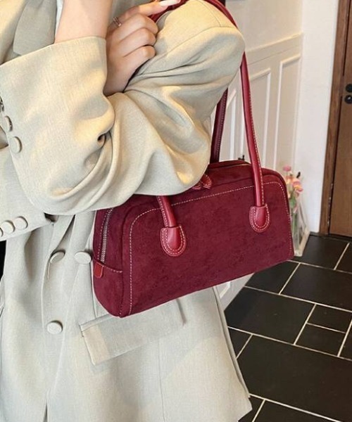 almo（アルモ）の「【portulaca】スウェード調ミニボストンBAG（ボストンバッグ・レディース・キャメル/ボルドー/ブラウン/ブラック・FREE）」の22枚目の写真