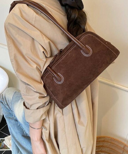 almo（アルモ）の「【portulaca】スウェード調ミニボストンBAG（ボストンバッグ・レディース・キャメル/ボルドー/ブラウン/ブラック・FREE）」の19枚目の写真