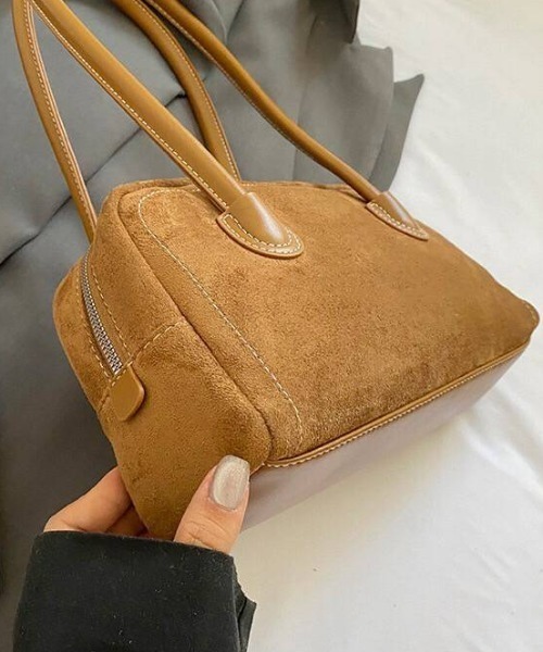 almo（アルモ）の「【portulaca】スウェード調ミニボストンBAG（ボストンバッグ・レディース・キャメル/ボルドー/ブラウン/ブラック・FREE）」の17枚目の写真