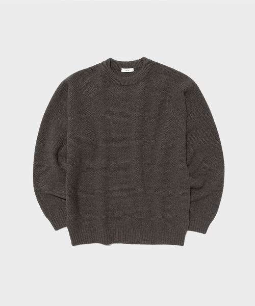 ATON】LAMBS WOOL CREWNECK SWEATER／軽くて毎日着られる定番ニット