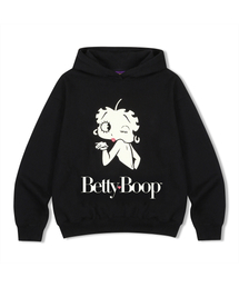 LAUGHER（ラファー）の「[Betty Boop] Kiss Hood - Black（パーカー）」