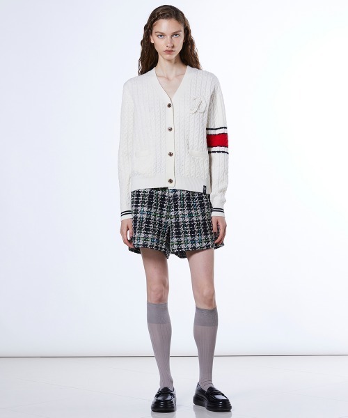 DOUBLE STANDARD CLOTHING（ダブルスタンダードクロージング）の「Dロゴ メリノウールニットカーディガン（カーディガン/ボレロ・レディース・オフホワイト・FREE）」の13枚目の写真
