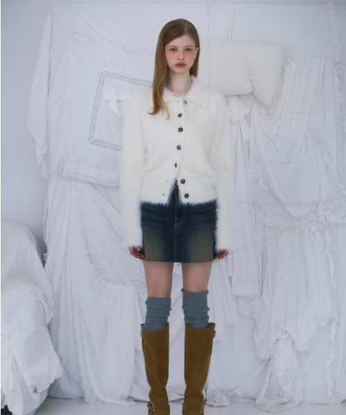 ROSEFRANTZ（ロゼフランツ）の「Fur Collar Button Cardigan [Ivory]（カーディガン/ボレロ・レディース・アイボリー・FREE）」の10枚目の写真