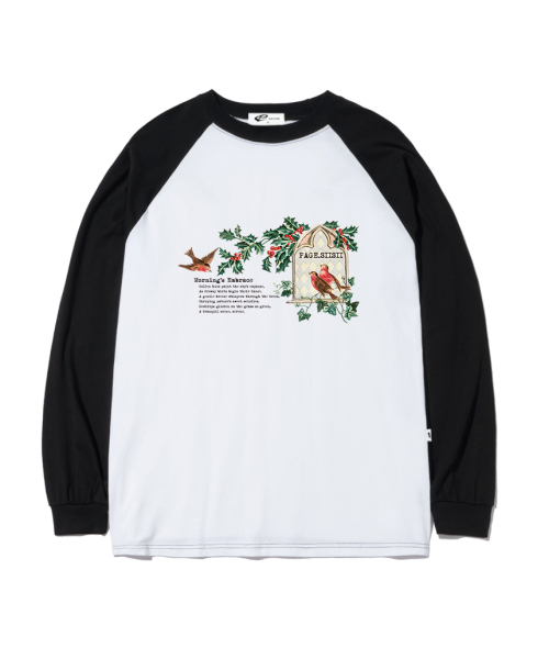 PAGESIISII(ページシシ)の「バードモーニングプリントオーバーサイズロングスリーブネイビー(Tシャツ/カットソー・レディース・その他・MEDIUM/LARGE)」の1枚目の写真
