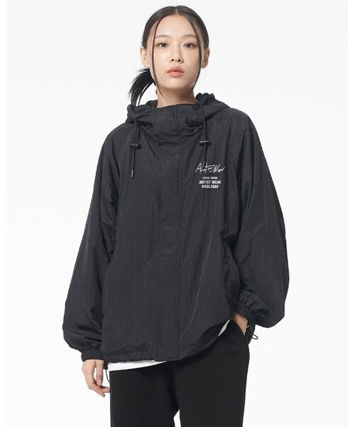 ARTISTWEAR（アーティストウェア）の「[ATW x HOOLIGAN] ローカルソウル フードパーカー（ナイロンジャケット・レディース・ブラック・2XL/LARGE/MEDIUM/X-LARGE）」の9枚目の写真