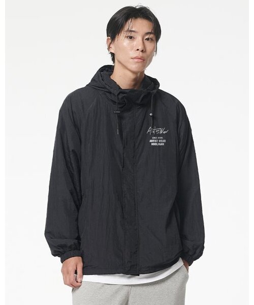 ARTISTWEAR（アーティストウェア）の「[ATW x HOOLIGAN] ローカルソウル フードパーカー（ナイロンジャケット・レディース・ブラック・2XL/LARGE/MEDIUM/X-LARGE）」の11枚目の写真