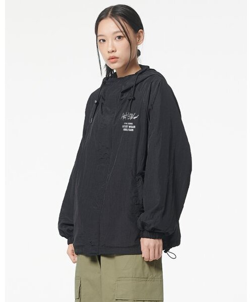 ARTISTWEAR（アーティストウェア）の「[ATW x HOOLIGAN] ローカルソウル フードパーカー（ナイロンジャケット・レディース・ブラック・2XL/LARGE/MEDIUM/X-LARGE）」の13枚目の写真