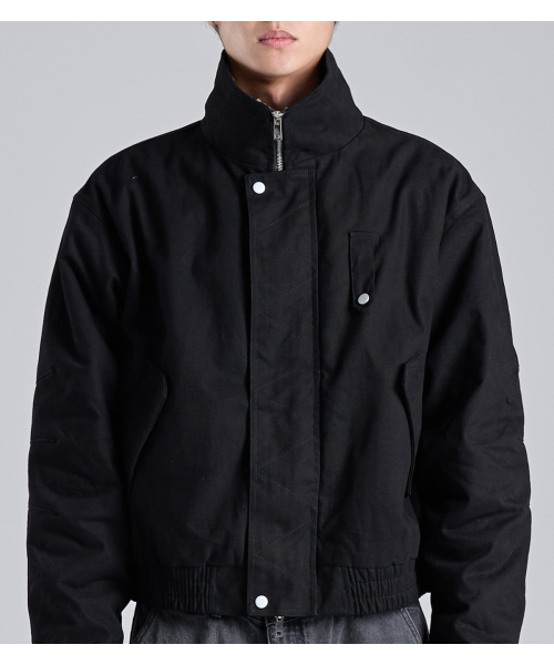 BUTTON SEOUL(ボタンソウル)の「クロップヘビーボアツーウェイワークジャケット(ブラック)(ブルゾン・メンズ・その他・LARGE/X-LARGE/MEDIUM)」の2枚目の写真