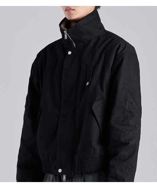 BUTTON SEOUL(ボタンソウル)の「クロップヘビーボアツーウェイワークジャケット(ブラック)(ブルゾン・メンズ・その他・LARGE/X-LARGE/MEDIUM)」の3枚目の写真