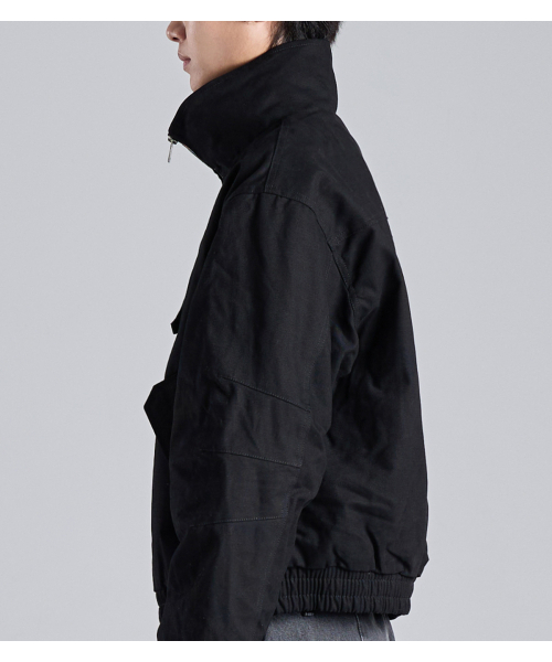 BUTTON SEOUL(ボタンソウル)の「クロップヘビーボアツーウェイワークジャケット(ブラック)(ブルゾン・メンズ・その他・LARGE/X-LARGE/MEDIUM)」の4枚目の写真