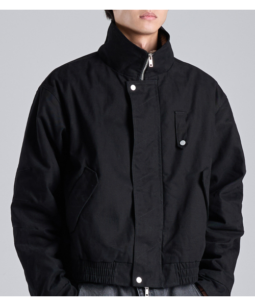 BUTTON SEOUL(ボタンソウル)の「クロップヘビーボアツーウェイワークジャケット(ブラック)(ブルゾン・メンズ・その他・LARGE/X-LARGE/MEDIUM)」の6枚目の写真