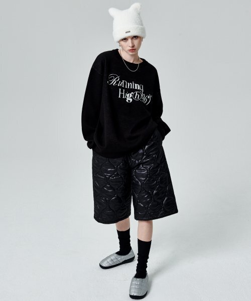 runningHIGH（ランニングハイ）の「ミニマルロゴジャカードニットプルオーバー[ミント]（ニット/セーター・レディース・その他・FREE）」の3枚目の写真