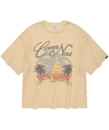 COVERNAT（カバーナット）の「Mesh Sunset Boat T-Shirt Beige（Tシャツ/カットソー・メンズ）」