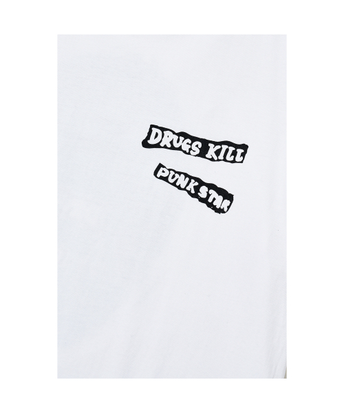 THE SCOT WRECK（ザ スコットレック）の「DRUGS KILL PUNK STAR（Tシャツ/カットソー・レディース・ホワイト・MEDIUM/LARGE/X-LARGE）」の4枚目の写真