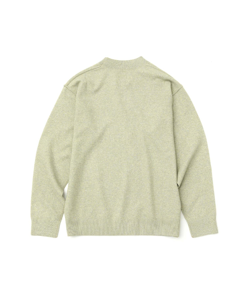 WMC（ダブリューエムシー）の「ミニマルセミモックネックニット_LIGHT GREEN（ニット/セーター・メンズ・ライトグリーン・MEDIUM/LARGE/X-LARGE）」の3枚目の写真