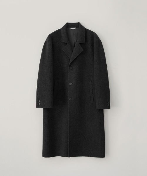 チェスターフィールドコート（ハンドメイド）_メランジェブラック