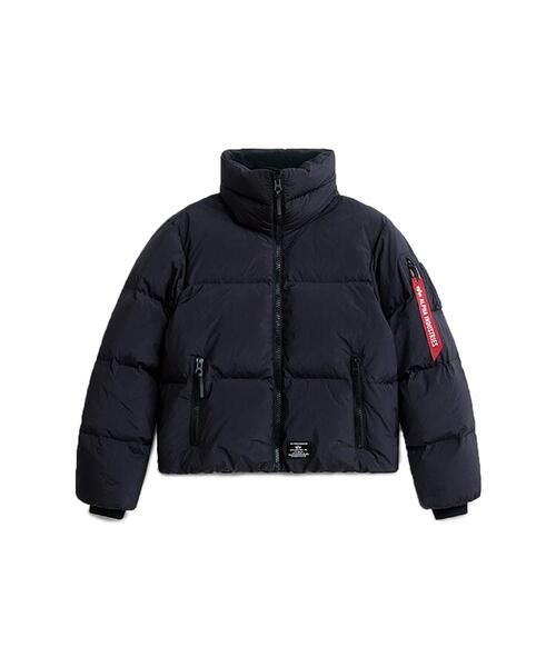 Alpha Industries(アルファインダストリーズ)の「Alpha Industries/アルファインダストリーズ/SIERRA SHORT PUFFER W/ウィメンズ シエラ ショート パファー(その他アウター・レディース・ブラック/ホワイト・M/S)」の1枚目の写真