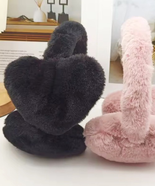 Bambin（ボンバン）の「【 Bambin / ボンバン 】 ハート イヤーマフ（イヤーマフ・キッズ・ピンク/ブラック・FREE）」の2枚目の写真