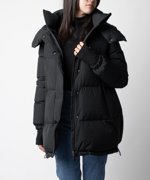 HERNO(ヘルノ)の「HERNO RELAXED 2 LAYER PRO METEO DOWN JACKET ヘルノ リラックス 2レイヤー プロメテオ ダウンジャケット(ダウンジャケット/コート・レディース・ブラック/ネイビー/ネイビー系・44/40/38)」の2枚目の写真
