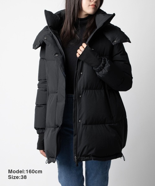 HERNO(ヘルノ)の「HERNO RELAXED 2 LAYER PRO METEO DOWN JACKET ヘルノ リラックス 2レイヤー プロメテオ ダウンジャケット(ダウンジャケット/コート・レディース・ブラック/ネイビー/ネイビー系・44/40/38)」の4枚目の写真