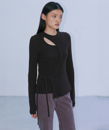SIDE STRING SOFT KNIT - BROWN