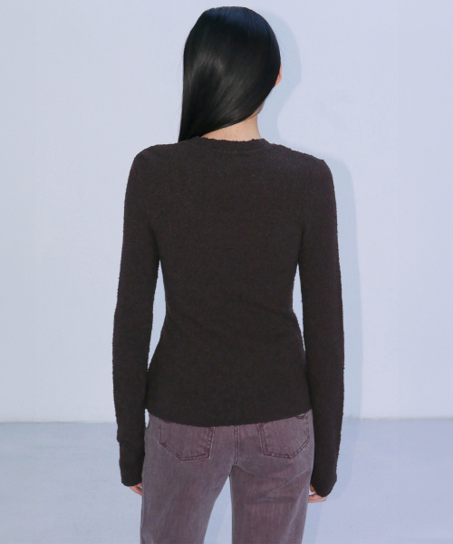 EN OR(エンオール)の「SIDE STRING SOFT KNIT - BROWN(ニット/セーター・レディース・その他・FREE)」の4枚目の写真