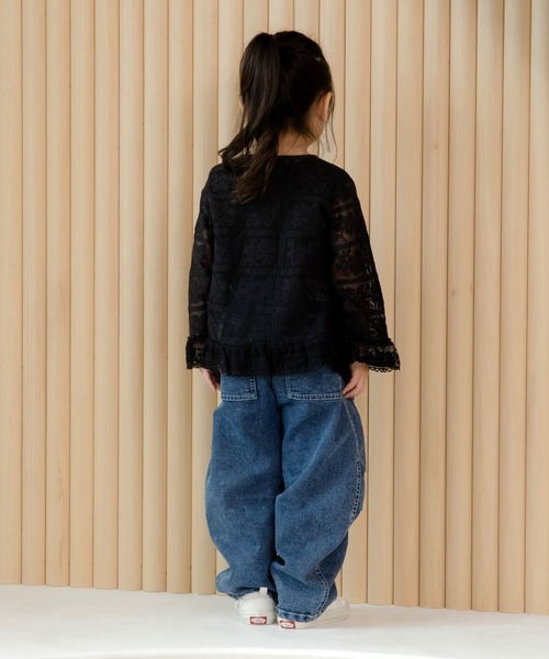 MAKE YOUR DAY（メイクユアデイ）の「ママとおそろいレースブラウス■80～140cm（シャツ/ブラウス・キッズ・ブラック/アイボリー・80/90/100/110/120/130）」の9枚目の写真