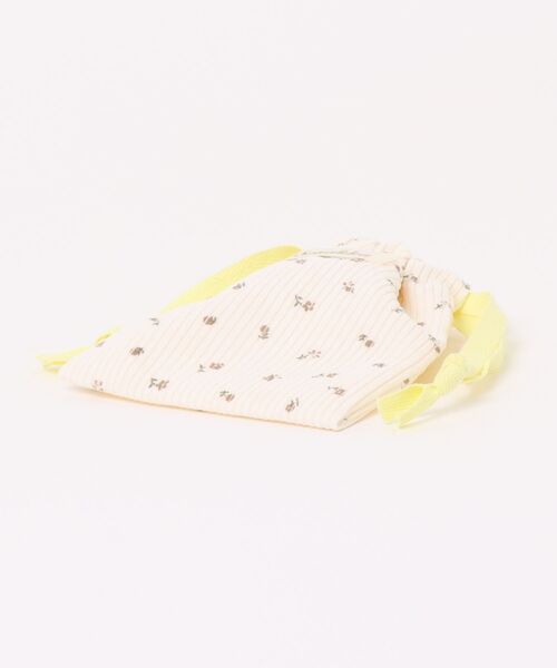 TONE SELECT GOODS（トーンセレクトグッズ）の「【urge select】小花柄 ナチュラルカラー コーデュロイ 巾着ポーチ（ポーチ・レディース・ホワイト/ブラウン/ピンク・FREE）」の5枚目の写真