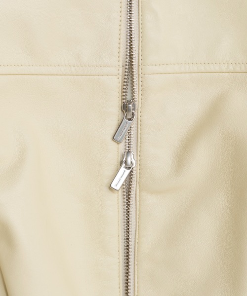 MAISON SPECIAL（メゾンスペシャル）の「Voluminous Leather Blouson/ボリューミーレザーブルゾン（ブルゾン・レディース・クリーム/ブラック・FREE）」の17枚目の写真