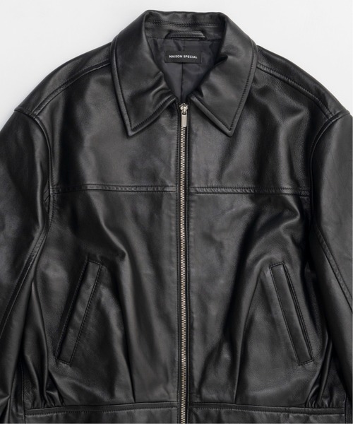 Voluminous Leather Blouson/ボリューミーレザーブルゾン（ブルゾン