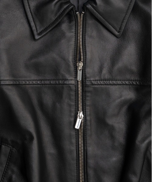 MAISON SPECIAL（メゾンスペシャル）の「Voluminous Leather Blouson/ボリューミーレザーブルゾン（ブルゾン・レディース・クリーム/ブラック・FREE）」の9枚目の写真