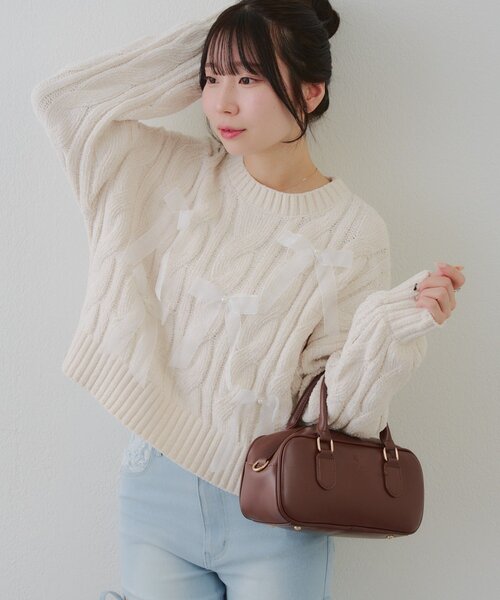 Blumarineアンナモリナーリ リボン付きニットセーター &. NOSTALGIA