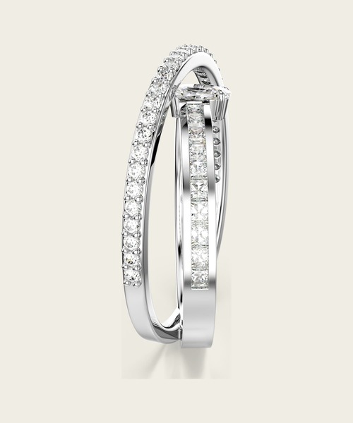 SWAROVSKI(スワロフスキー)の「【公式】【スワロフスキー】Hyperbola リング, ミックスカット, ホワイト, ロジウム・プレーティング(リング・レディース・ホワイト・58)」の4枚目の写真