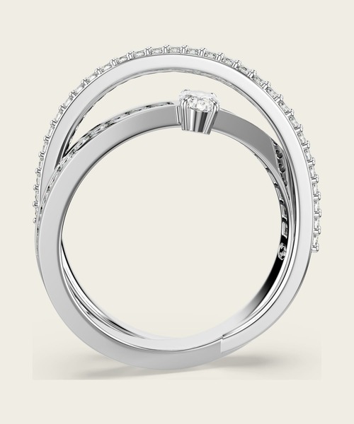 SWAROVSKI(スワロフスキー)の「【公式】【スワロフスキー】Hyperbola リング, ミックスカット, ホワイト, ロジウム・プレーティング(リング・レディース・ホワイト・58)」の5枚目の写真