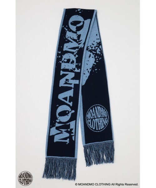 MOUSSY（マウジー）の「MOANDMO JACQUARD マフラー（ストール/ショール・レディース・マジェンタ/ネイビー・FREE）」の6枚目の写真